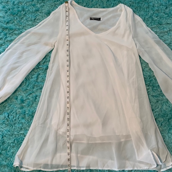 NWOT ROMWE White Chiffon Minidress - Picture 13 of 16